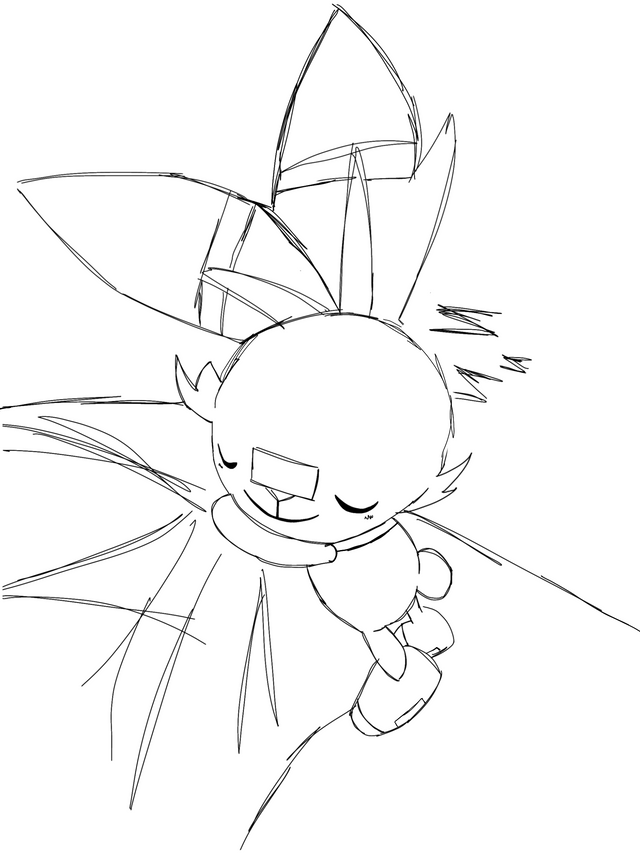 Sleepy scorbunny sketch rpokemonswordandshield