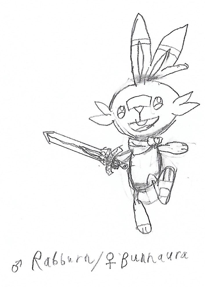 My little scorbunnysketch by saleskital