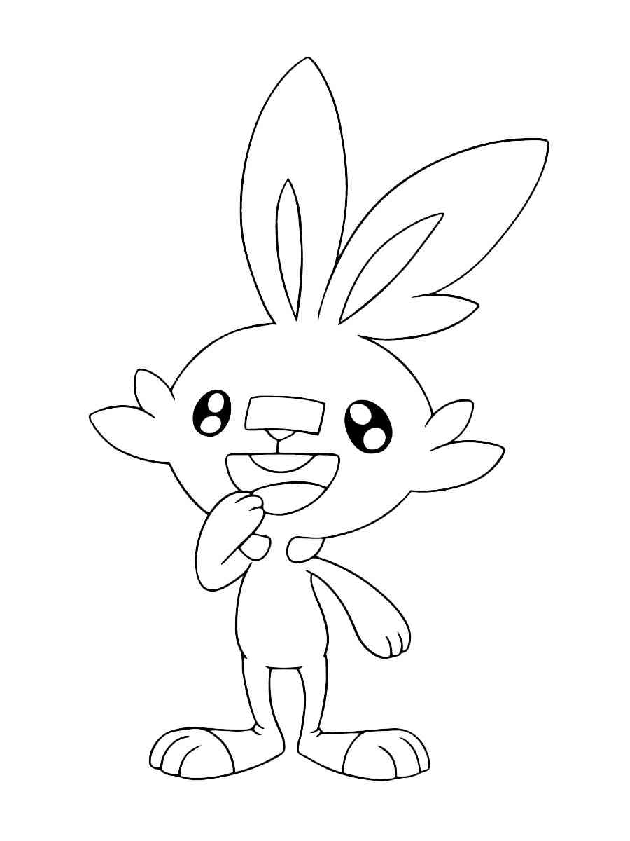 Scorbunny pokemon coloring pages