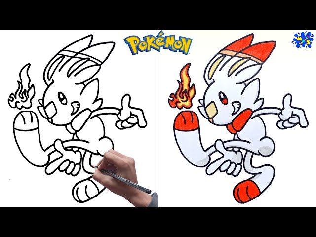 How to draw scorbunny step by step pokemon sword and shield