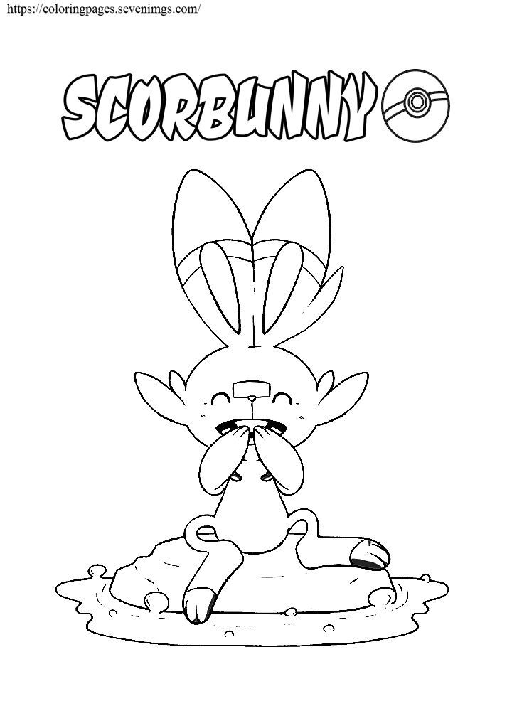 Free scorbunny coloring page for kids pokemon coloring pages pokemon coloring sheets pokemon coloring