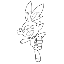 Scorbunny pokemon coloring pages for kids