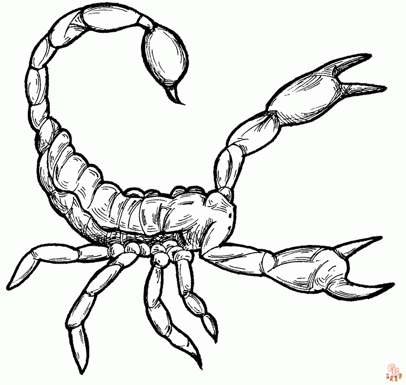 Scorpion coloring pages free printable sheets for kids