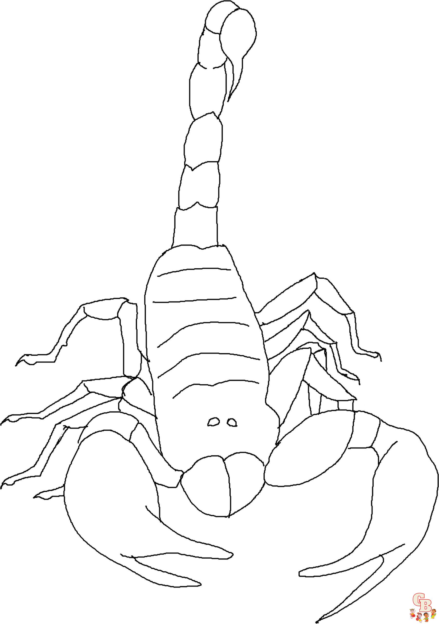 Scorpion coloring pages free printable sheets for kids