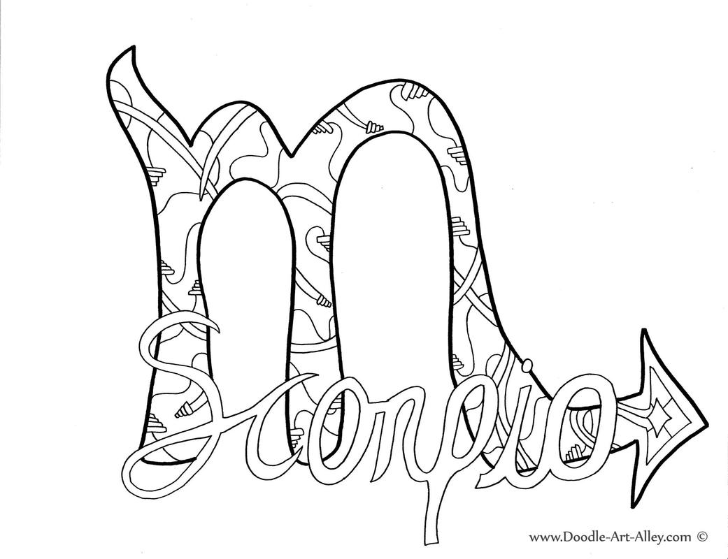 Zodiac coloring pages