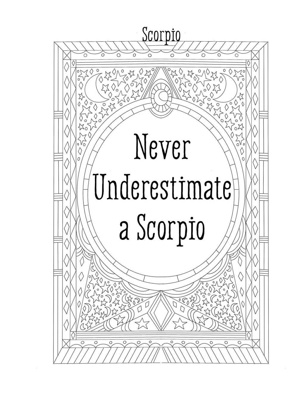 Scorpio cosmic coloring book â curated phases