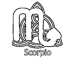 Celtic scorpio coloring page