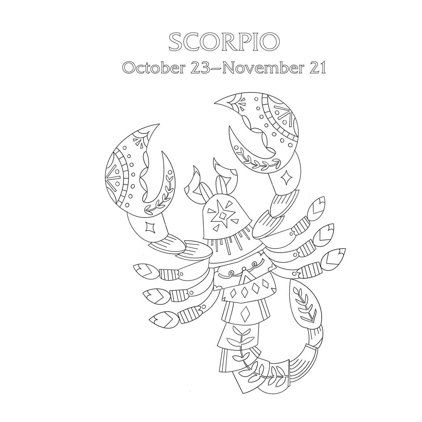 Â scorpio your cosmic coloring book sustanaible fashionãwynwood tribeã â