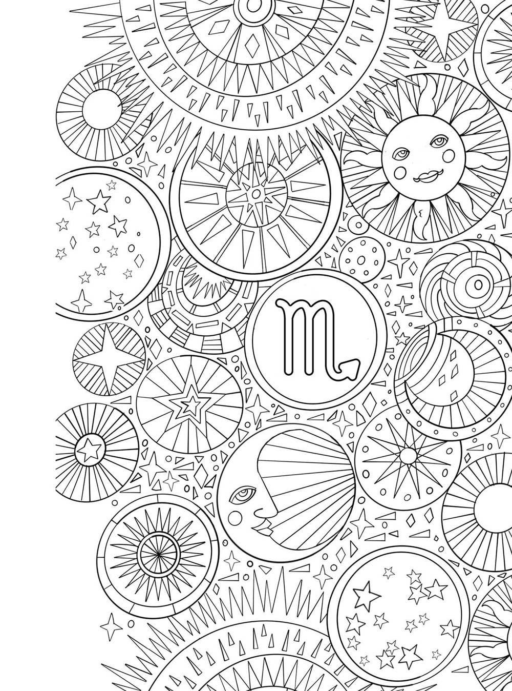 Scorpio cosmic coloring book â curated phases