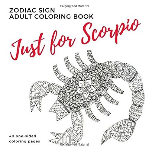 Just for scorpio zodiac sign adult coloring book by parker street books