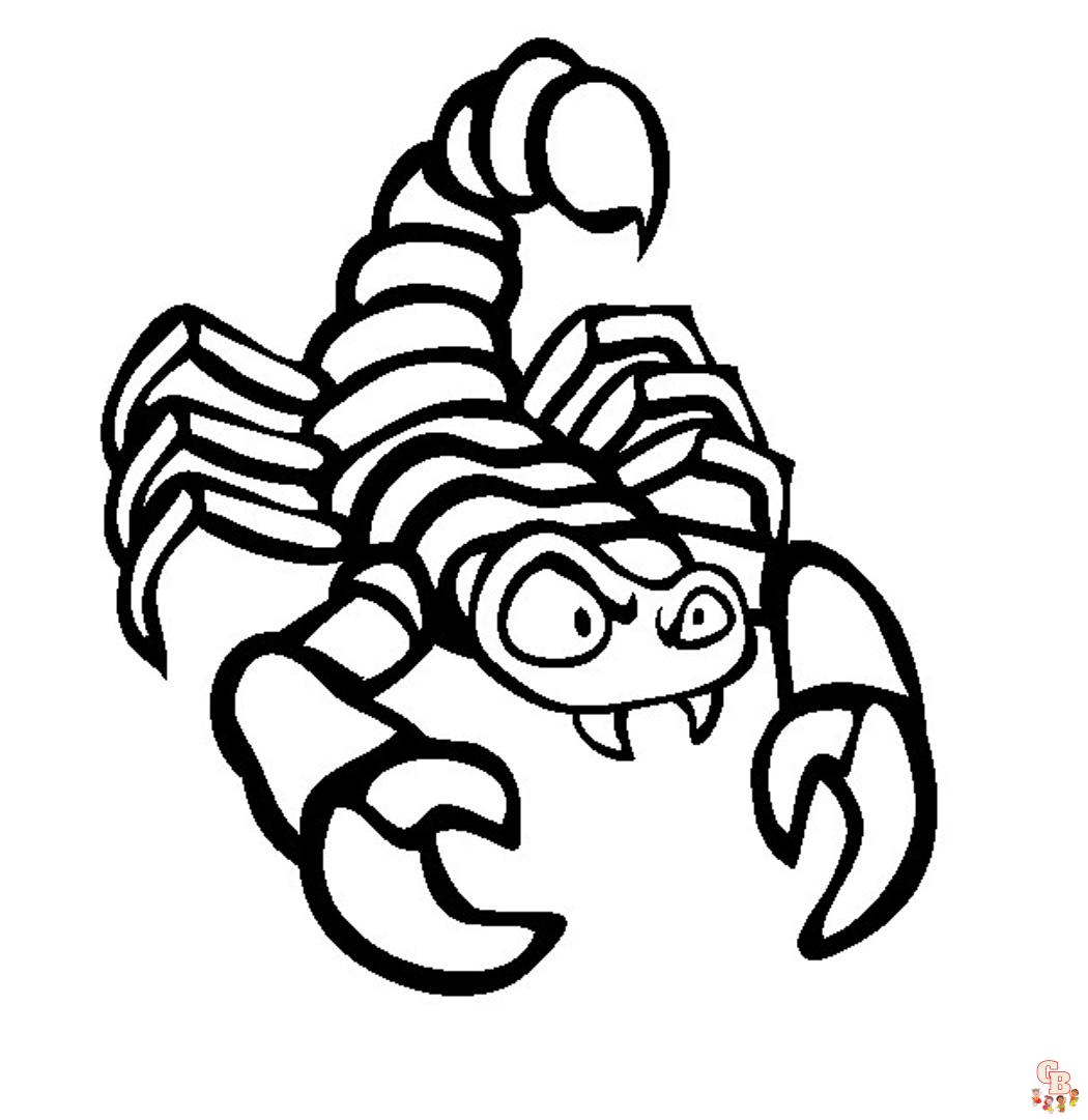 Scorpion coloring pages free printable sheets for kids