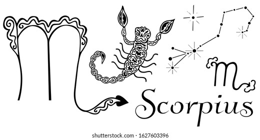 Scorpion stencil over royalty