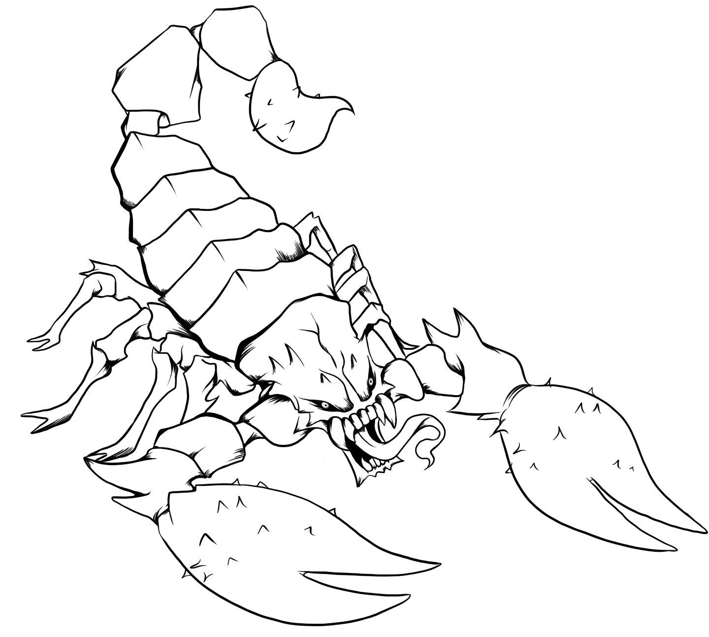 Free printable scorpion coloring pages for kids