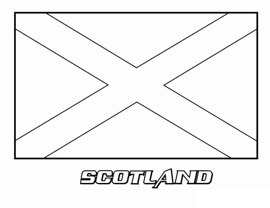 Flag of scotland coloring page