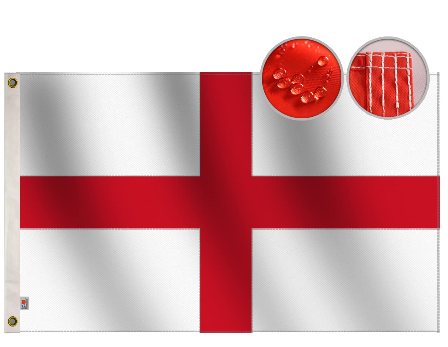 Premium heavy duty england flag xcm longest lasting oxford nylon d english flag quadruple stitched fly ends st georges cross flag ft x ft english flag patio