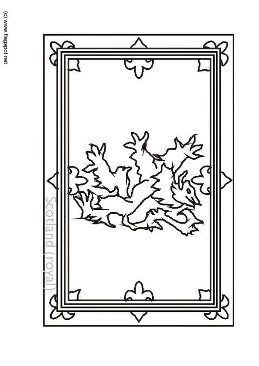 Coloring page royal flag scotland