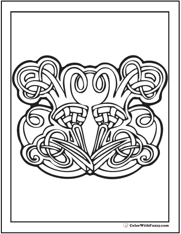 Thistle celtic coloring page