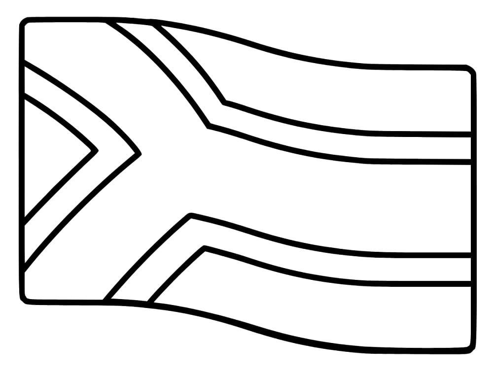 South africas flag coloring page