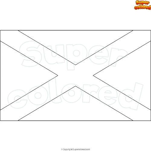 Coloring page flag of scotland united kingdom