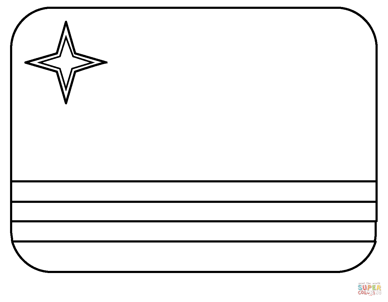 Flag of aruba emoji coloring page free printable coloring pages