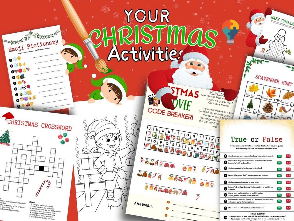 Your christmas activities sorted loring pages dot to dots letter to santa puzzles and more all in one download â