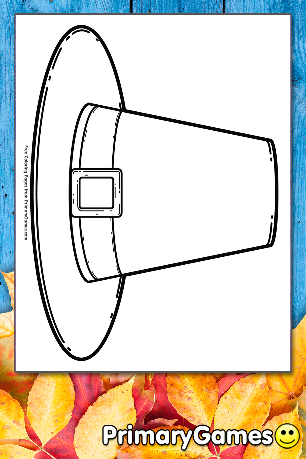 Pilgrim hat coloring page â free printable pdf from