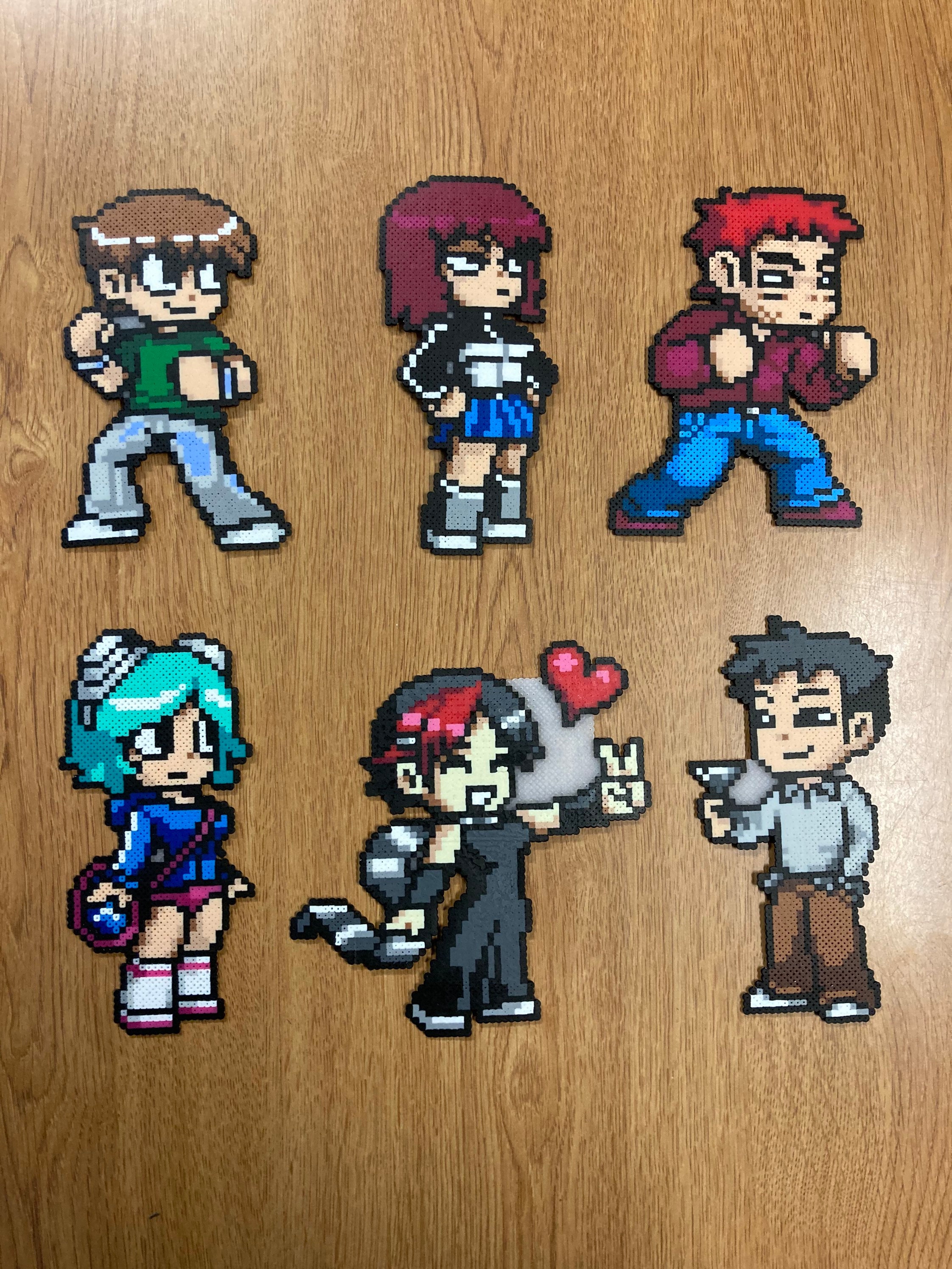 Scott pilgrim vs the world the game characters mini perler bead pixel art