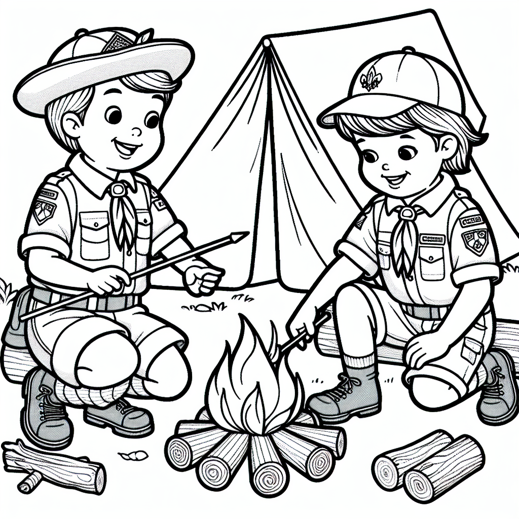 Boy scout coloring page