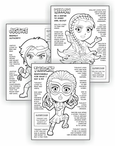 Superhero coloring page download