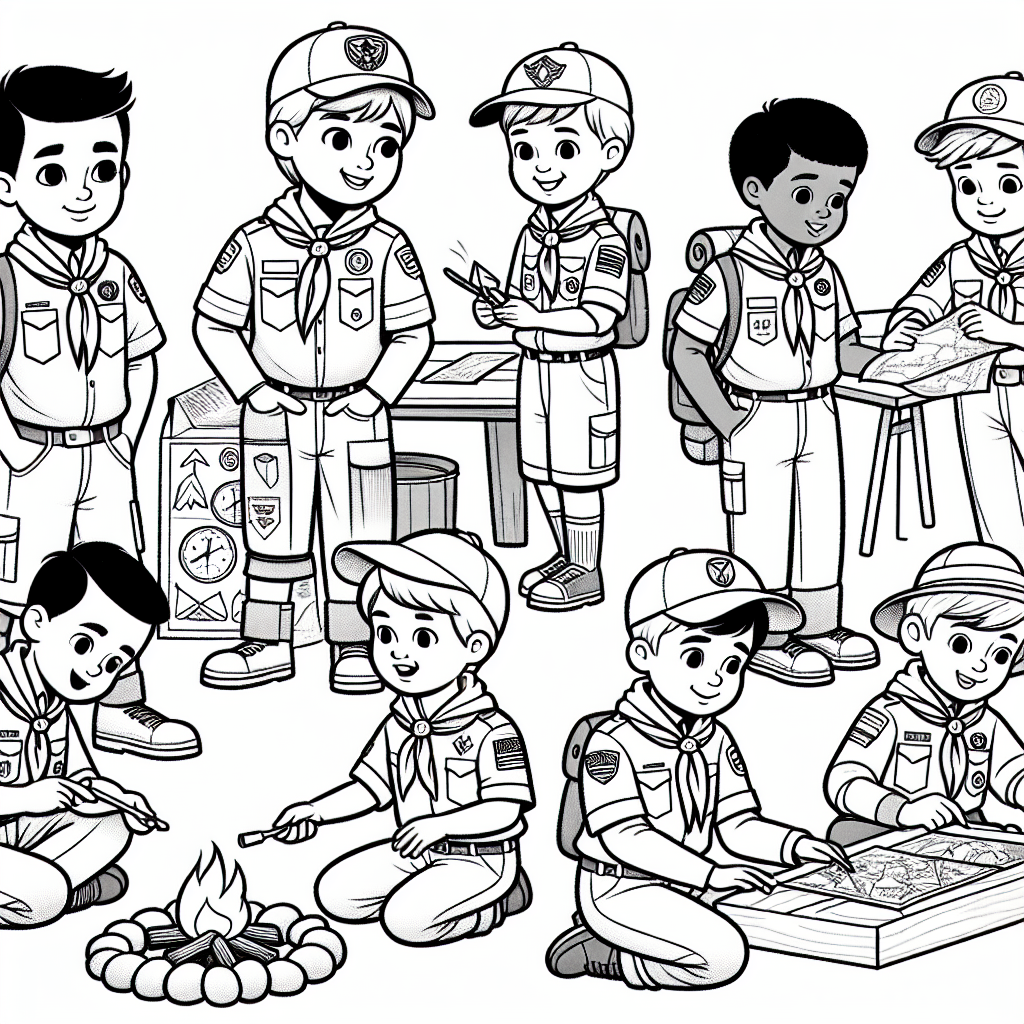 Boy scout coloring page