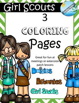 Freebie girl scout coloring pages by teaching kiddos with mandy tpt