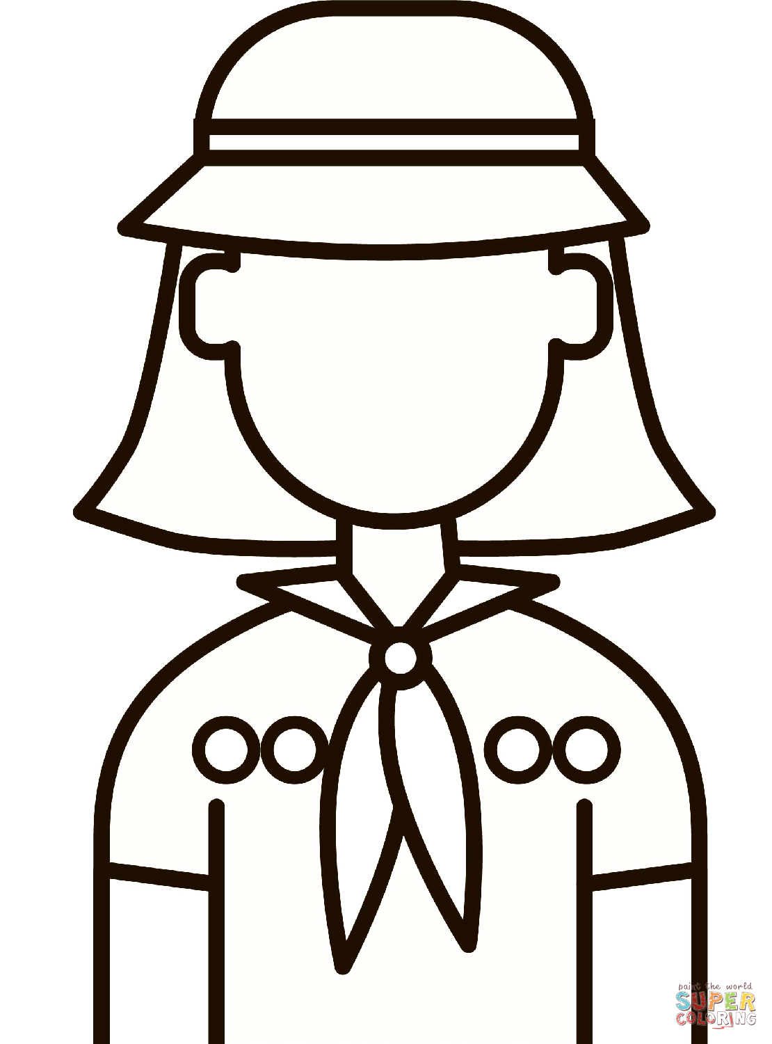 Girl scout coloring page free printable coloring pages