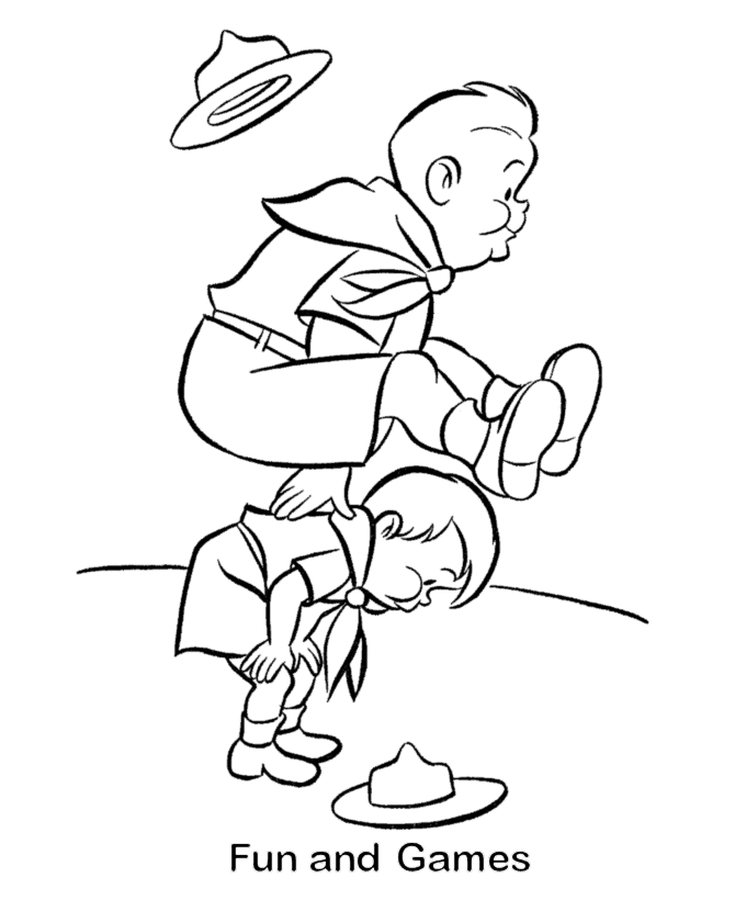 Bluebonkers free printable scout coloring sheets including scout crafts scouts play leapfrog