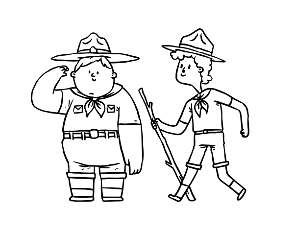 Boy scouts coloring page