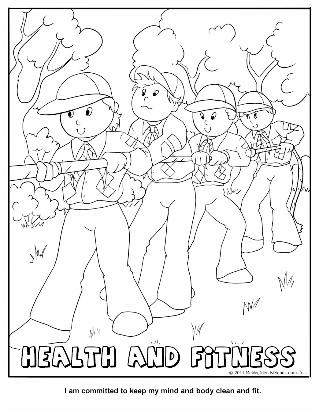 Printable coloring activity pages cub scout pack