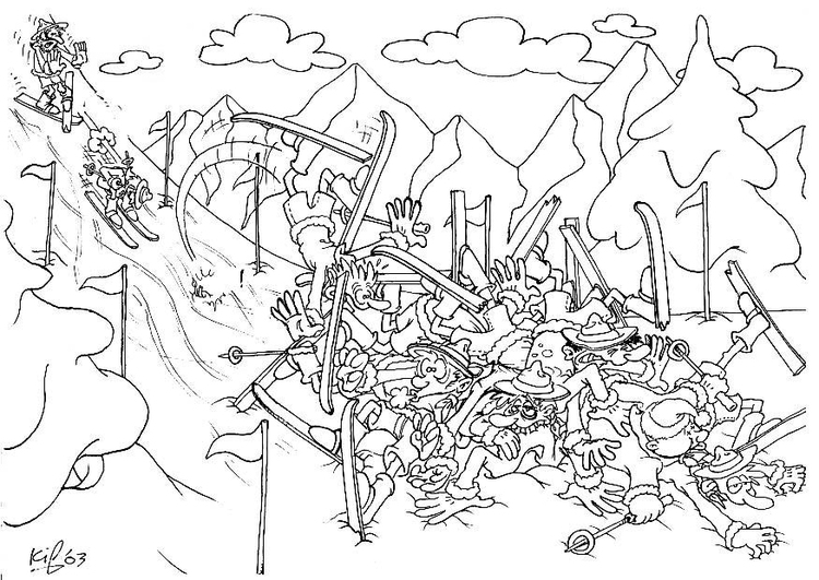 Coloring page scout at wintercamp