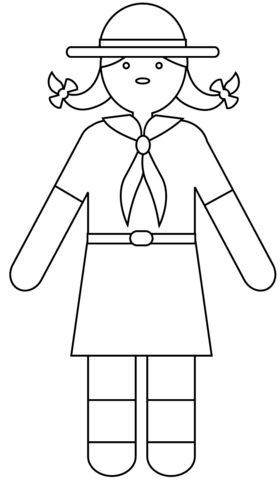 Girl scout coloring page free printable coloring pages