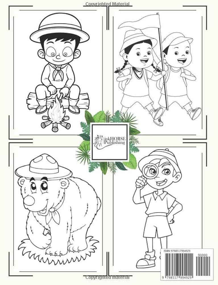 Camping coloring book for kids ages