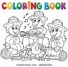 Scouting coloring book images stock photos d objects vectors