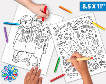 Daisy girl scouts coloring pages scout coloring pages girl scout leader fun