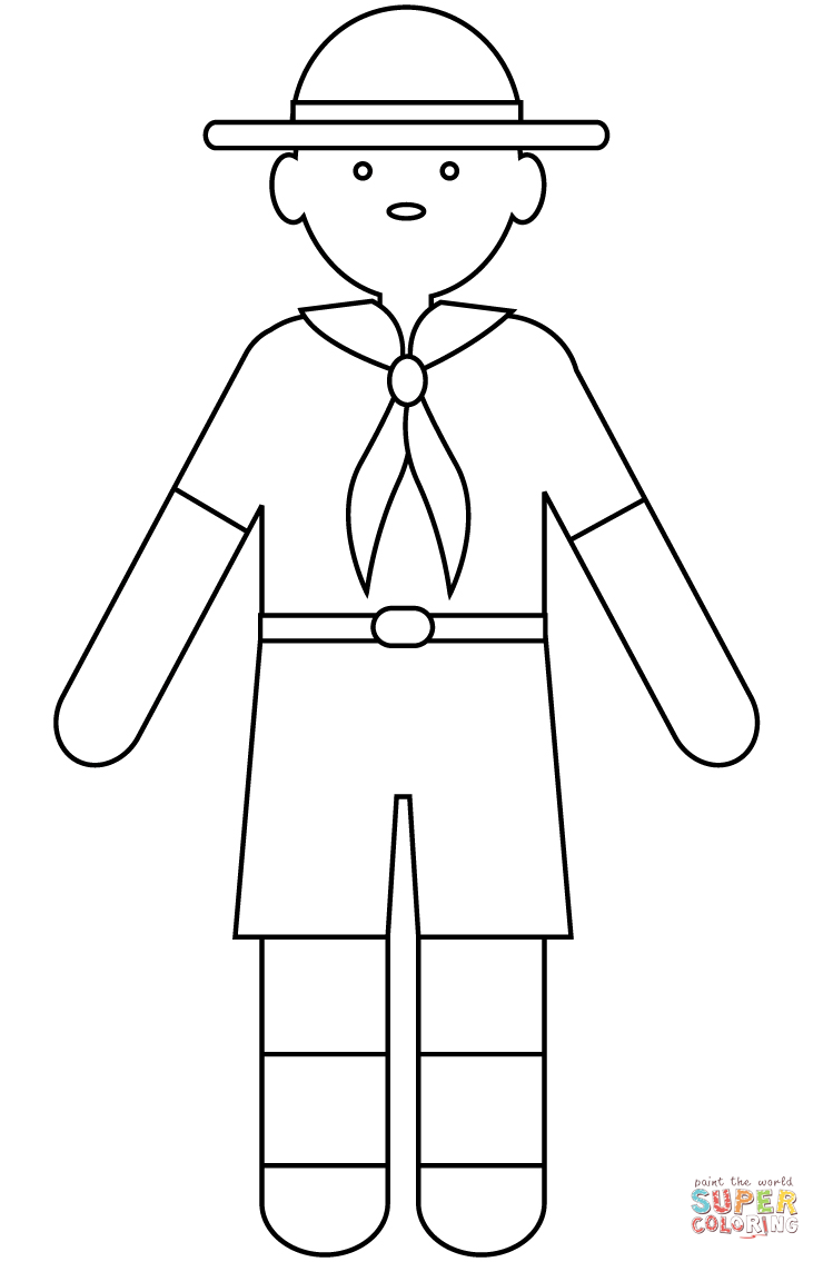 Boy scout coloring page free printable coloring pages