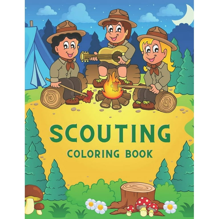 Scouting coloring book great gift for kids toddlers who love to be a scout paperback