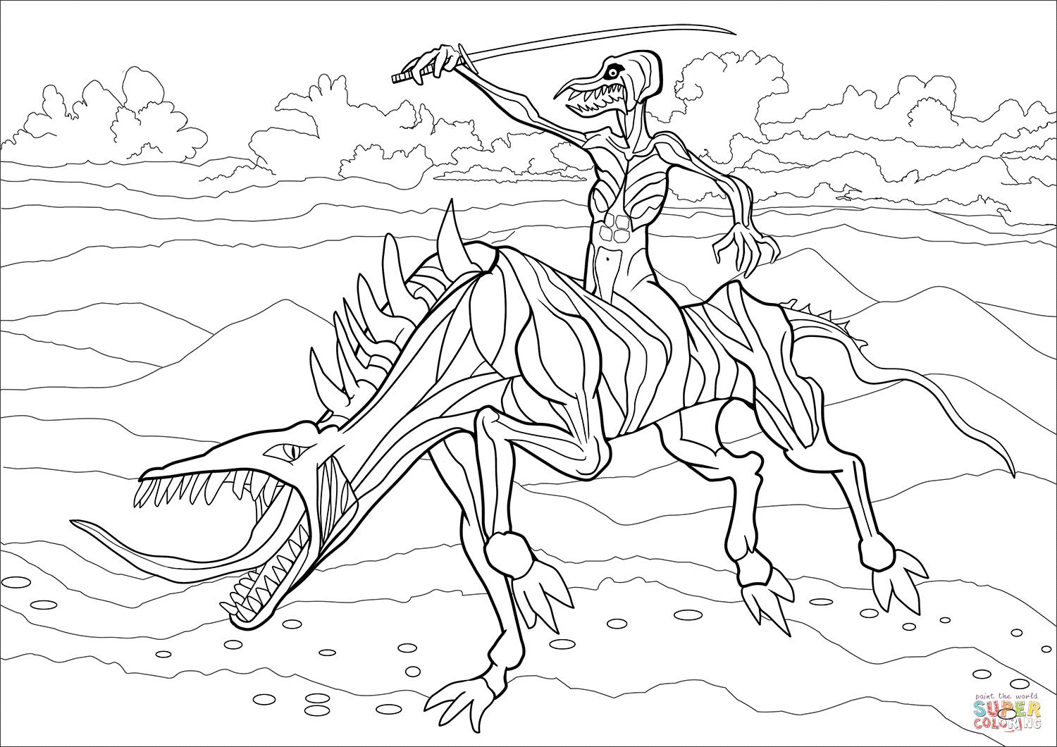 Nuckelavee coloring page free printable coloring pages