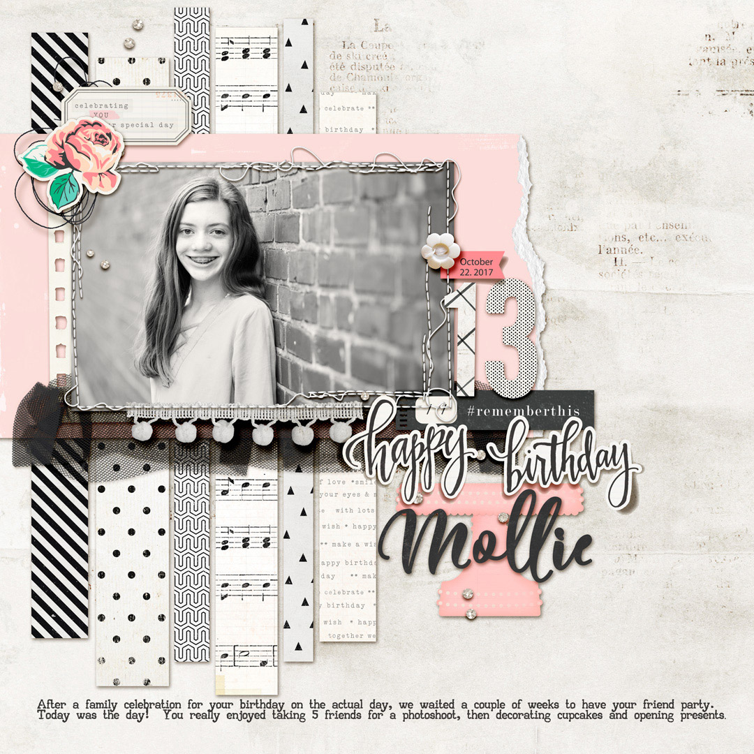 Scrapbooking with a color scheme of black and white with pastels scrapbooking ideas layout design