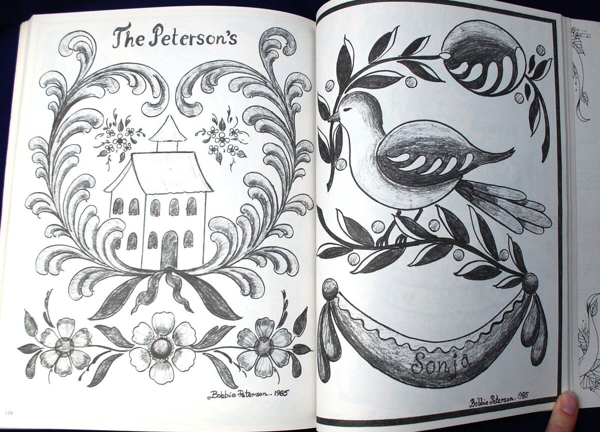 Folk art designs book vol holiday collection scrapbook ideas pattern vintage
