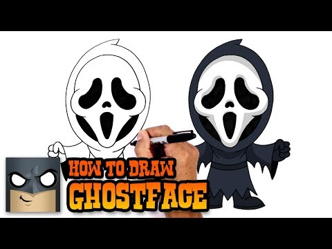 How to draw ghostface scream