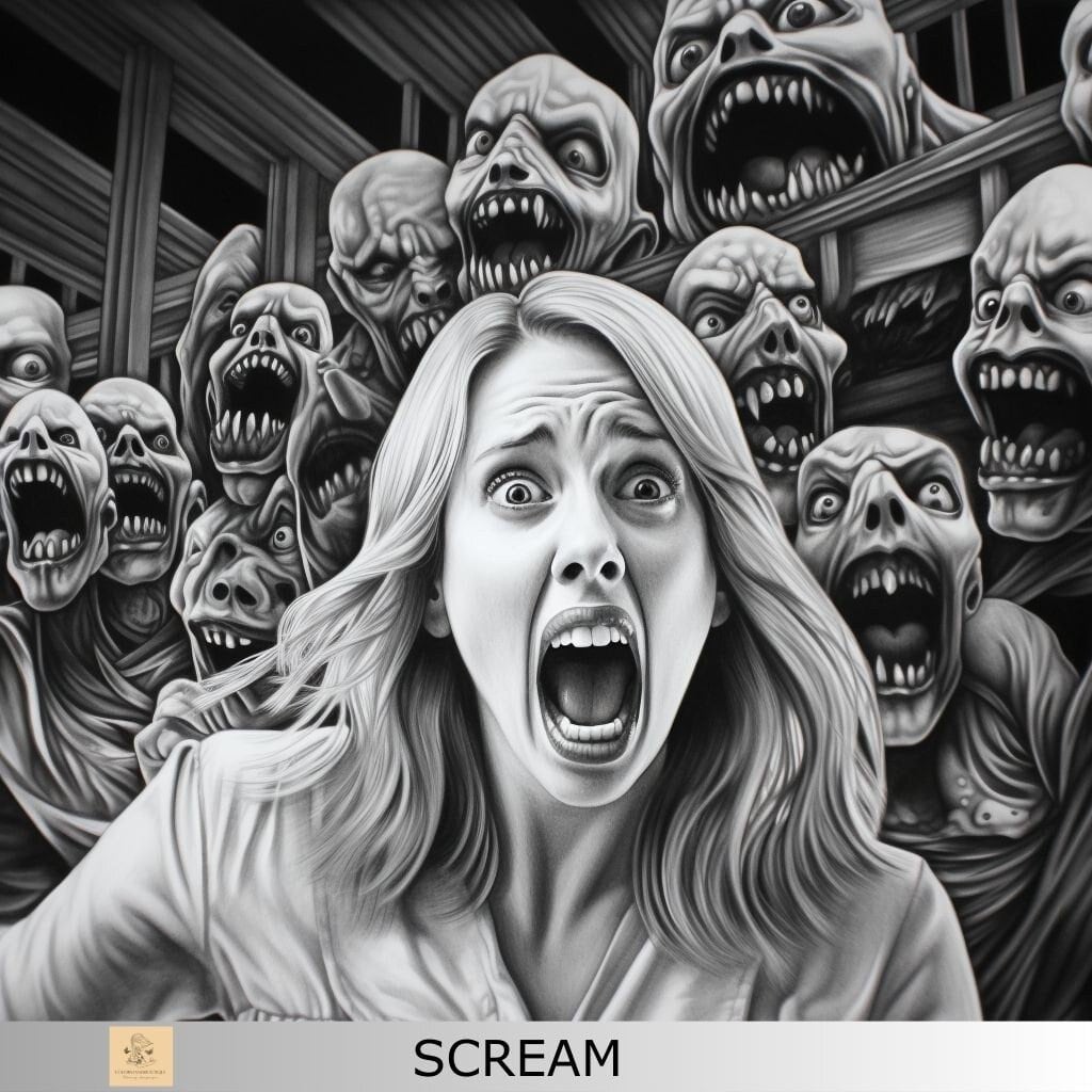 Scream coloring page