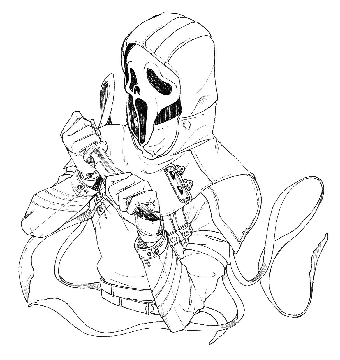 Pin by toves granum on scream ghostface slasher ãããªãã ãããããããã ãããã ghostface horror adult coloring pages