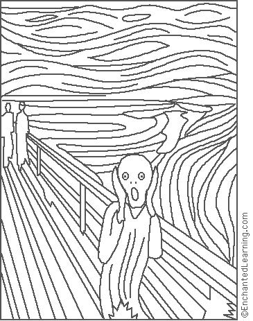 Edvard munch the scream coloring page