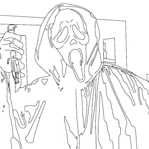 Scream coloring page